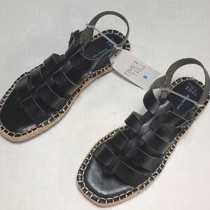Time and Tru Black Women's Sandals Size 8  NWT